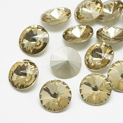 Pointed Back Glass Rhinestone Cabochons RGLA-T086-12mm-04-1