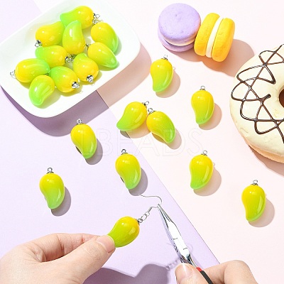 Mango Opaque Acrylic Pendants FIND-CJZ0001-007-1