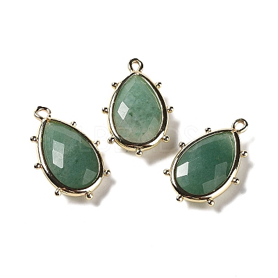 Natural Green Aventurine Pendants G-B009-02G-Q-1