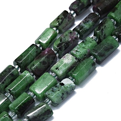 Natural Ruby in Zoisite Beads Strands G-O170-132-1