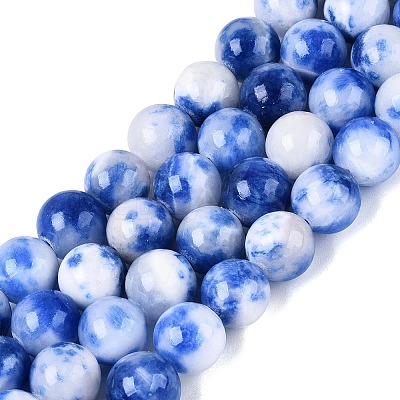 Natural Dyed Persian Jade Beads Strands G-Q609-12mm-01-1