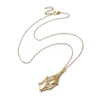 304 Stainless Steel Macrame Pouch Empty Stone Holder for Pendant Necklaces Making NJEW-JN04384-03-1