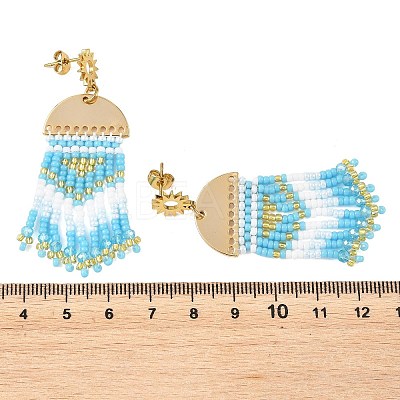Brass Chandelier Earrings for Women EJEW-MZ00757-01-1