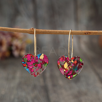 Resin Hoop Earrings FS-WG60B6C-03-1