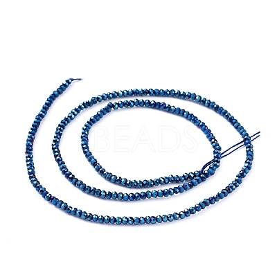 Electroplate Glass Beads Strands X-EGLA-F149-FP-05-1