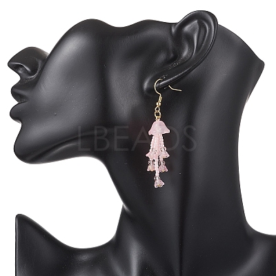 Glass Seed & Glass Beaded Dangle Earrings EJEW-MZ00687-1