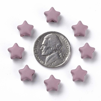 Spray Painted Acrylic Beads X-MACR-S373-45-O03-1
