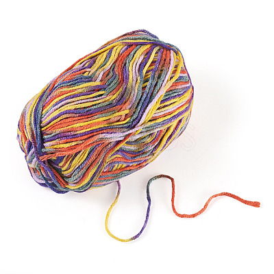 Light Gradient Segment Dyed Polyester Yarn DIY-TADJ0002-005M-1