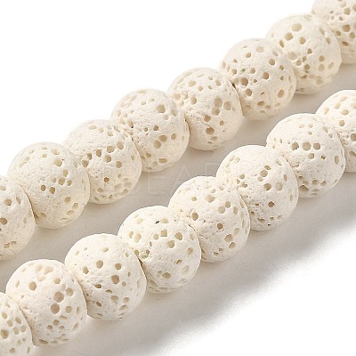 Natural Lava Rock Dyed Beads Strands X-G-Z036-B01-04-1