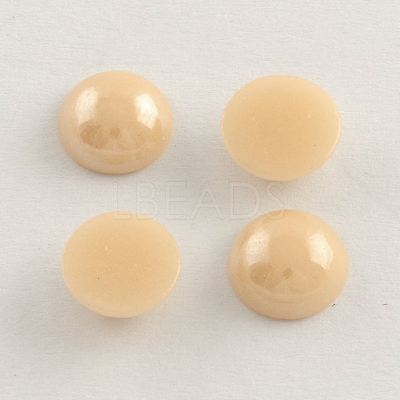 Pearlized Plated Opaque Glass Cabochons PORC-S801-14mm-13-1
