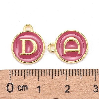 Golden Plated Alloy Enamel Charms X-ENAM-S118-08D-1