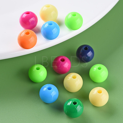 Opaque Acrylic Beads MACR-S370-C10mm-M2-1