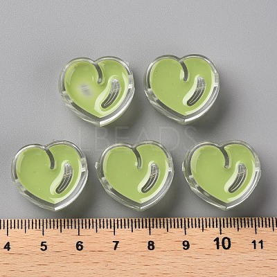 Transparent Enamel Acrylic Beads TACR-S155-004D-1