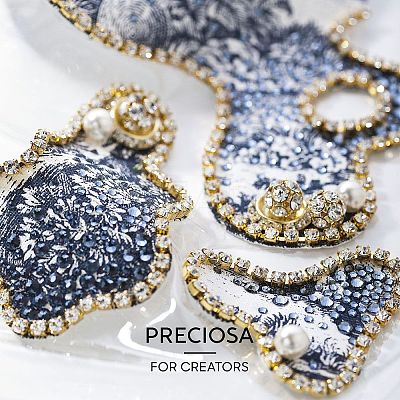 Preciosa&reg MAXIMA Crystal Round Stones Y-PRC-RBSS45-60010-1