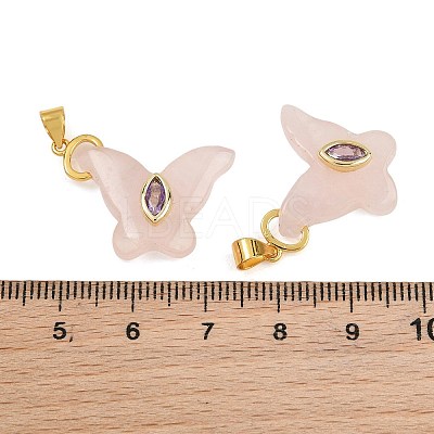 Natural Rose Quartz Pendants GG-CBA19F2-01G-07-1