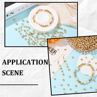 1200Pcs 6 Styles CCB Plastic Spacer Beads CCB-PA0001-09G-1
