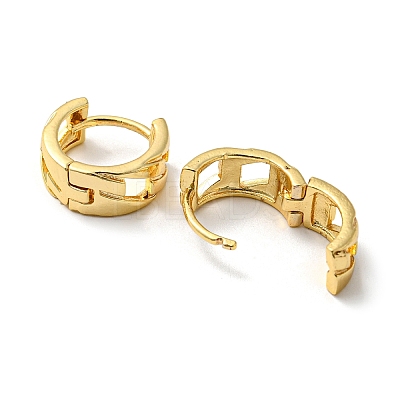Brass Hollow Hoop Earrings EJEW-M236-01A-G-1