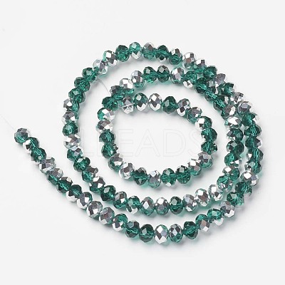 Electroplate Transparent Glass Beads Strands EGLA-A034-T2mm-M15-1