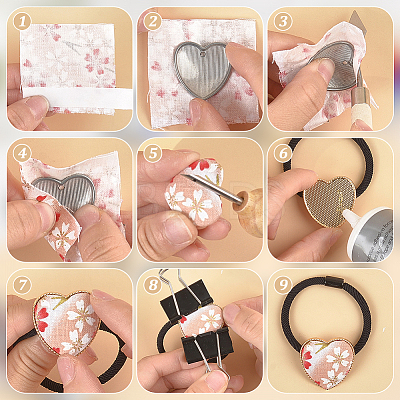 10Bags 10 Styles Metal Elastic Hair Ties Findings OHAR-ME0001-15-1