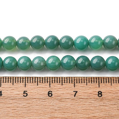 Natural Green Onyx Agate(Dyed & Heated) Beads Strands G-K393-A03-6mm-1