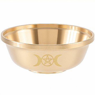 Brass Offering Bowl for Altar Meditation AJEW-WH20816-262B-1