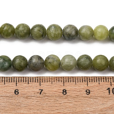 Natural Chinese Jade Beads Strands G-F363-6mm-1