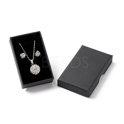 Paper with Sponge Mat Necklace Boxes OBOX-G018-02B-1
