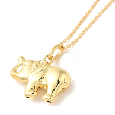 Elephant Pendant Necklaces LS-NJEW-G082-01D-G-1