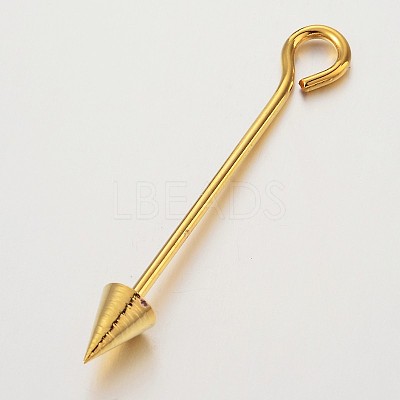 Brass Split Eye Pin KK-O089-08-1