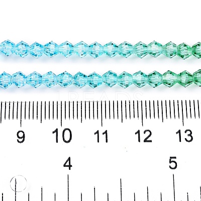Gradient Color Baking Paint Glass Bead Strands X1-DGLA-A039-T6mm-A018-1