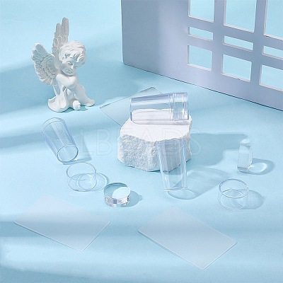 Plastic Nail Art Stamper Scraper with Cap MRMJ-CP0001-53-1