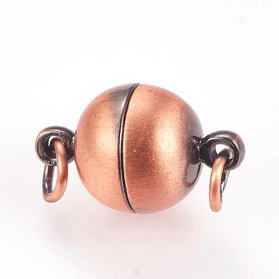 Brass Magnetic Clasps with Loops KK-K176-01R-1