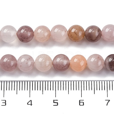 Natural Violet Strawberry Quartz Beads Strands G-P530-B02-02-1