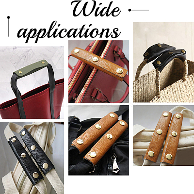 4Pcs Detachable PU Imitation Leather Bag Handle Wrap PURS-BBC0001-08C-1
