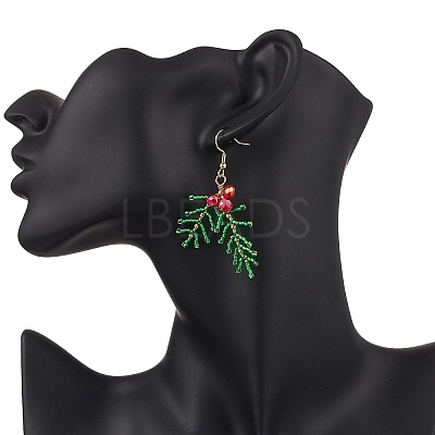 Stainless Steel Glass Dangle Earrings EJEW-MZ00573-1