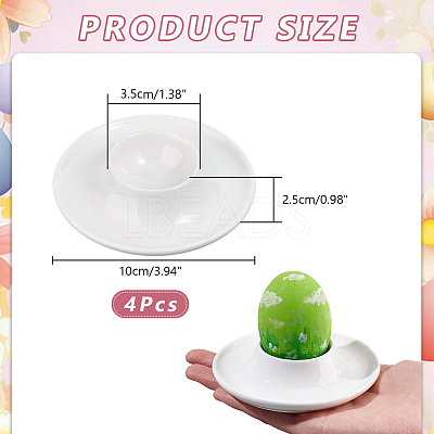 Ceramic Easter Egg Holders AJEW-WH0083-34-1