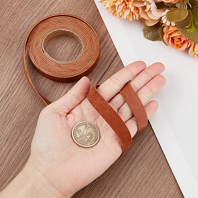 2M PVC Imitation Leather Ribbons SRIB-WH0011-126A-04-1