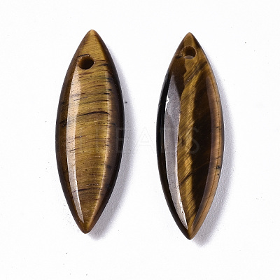 Natural Tiger Eye Pendants G-S364-078C-1