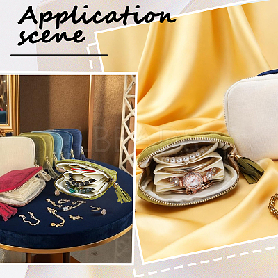 Velvet Jewelry Storage Zipper Bags with Tassel ABAG-PA0001-01A-1