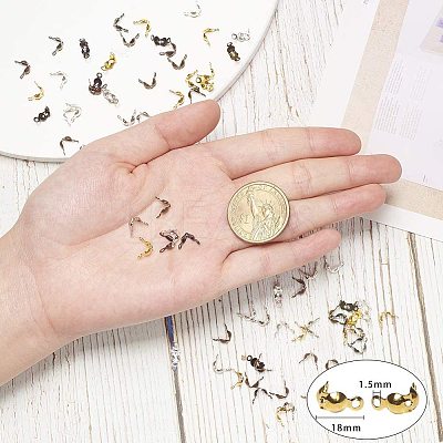 Brass End Bead Tips Knot Covers KK-PH0036-02-1