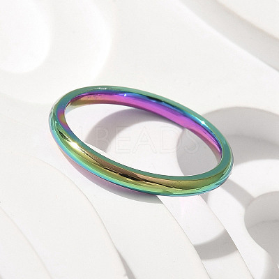 Ion Plating(IP) 304 Stainless Steel Plain Band Rings STAS-I160-E03-MC-1