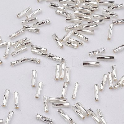 Glass Twisted Bugle Beads SEED-E002-9mm-821#-1