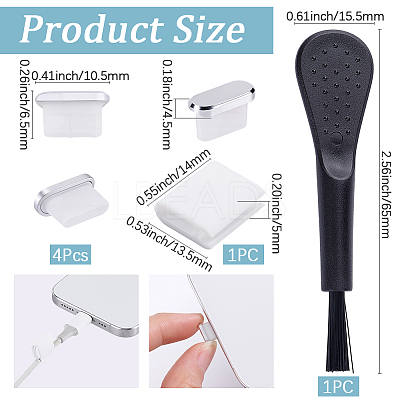 ABS Plastic Mobile Dustproof Plugs AJEW-SC0032-07B-1