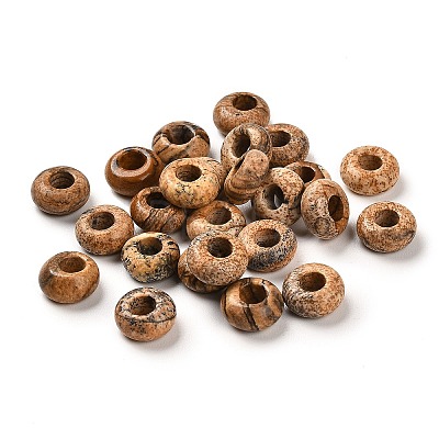 Natural Picture Jasper European Beads G-R488-02A-1