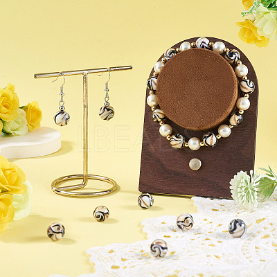 30Pcs Handmade Gold Sand Lampwork Beads LAMP-TA0002-37A-1