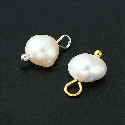 12Pcs 2 Styles Natural Cultured Freshwater Pearl Oval Charms FIND-YW0003-57-1