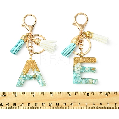 Transparent Epoxy Resin Pendant Keychains KEYC-FS00022-01-1