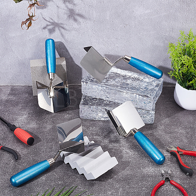 4Pcs 2 Styles Stainless Steel Scraper TOOL-GO0001-20-1