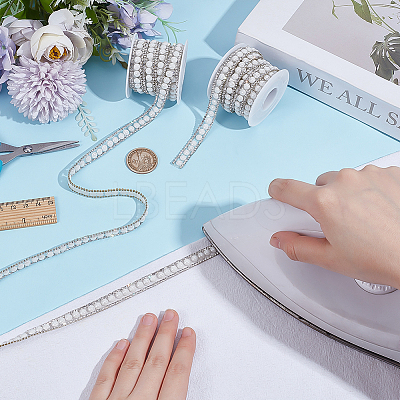 Ceramic & Glitter Resin Hotfix Rhinestone(Hot Melt Adhesive On The Back) DIY-WH0308-621A-1