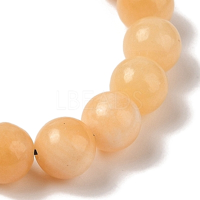 10mm Round Natural Yellow Jade Braided Bead Bracelets BJEW-C067-01C-12-1